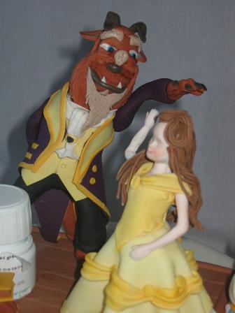 beautyandthebeastweddingcaketopper