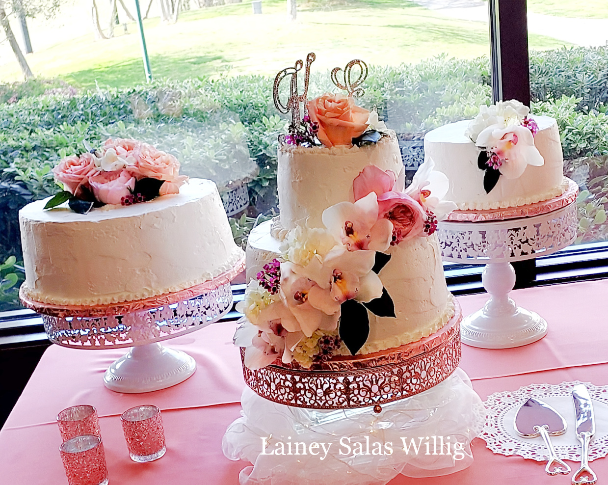 Wedding Cake Display by Lainey Salas Willig Wedding Cakes