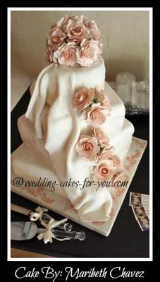 Cascading Roses and Fondant Draping 