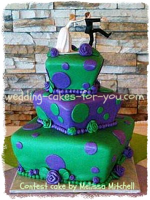 Catch that Groom...before he falls off the edge of the cake LOL