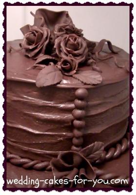 A Cake Filled, Frosted and Decorated in Decadent Chocolate Ganache