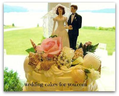 Cake top with real sea shells