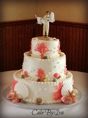 Decorating A Cake With Real Seashells