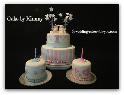 Cake For Twins Birthday Girl Boy Cake For Twins Birthday Girl Boy