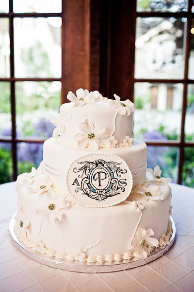 Adrienne and Sean's Fondant Wedding Cake Fondant wedding cake