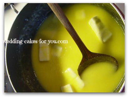 butter melting into curd butter melting into curd