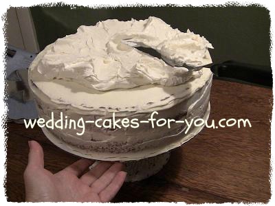 Spreading The Meringue Buttercream