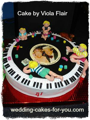 Number Th Birthday Cake With Piano Number Th Birthday Cake With Piano