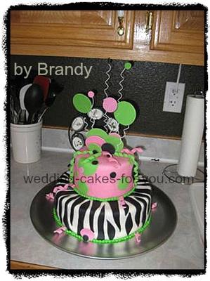 Zebra Birthday Cake - Decorated Cake by Sarah Poole - CakesDecor