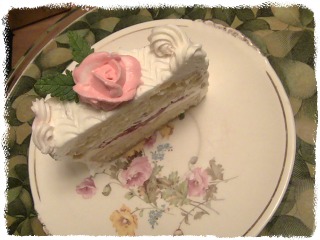 Slice of orange cake