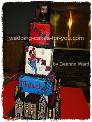 spiderman birthday cake